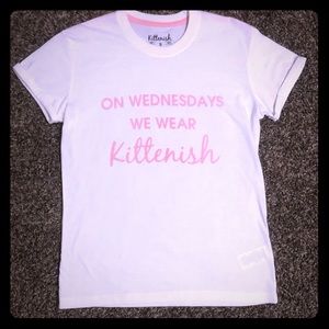 Kittenish White T- shirt